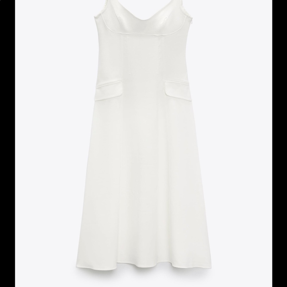 NWT Zara white textured dress - Picture 4 of 7